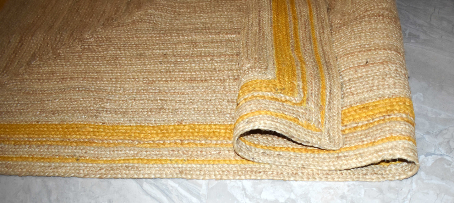 Jute Rug Rectangle Hand Braided Farmhouse Jute Area Rug for Living Room Hallway Bedroom