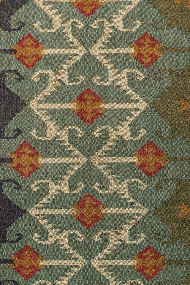 Ripaz Vogue Jute-Teppich, rechteckig, handgeflochten, modernes Design, für Wohnzimmer, Blau und Beige