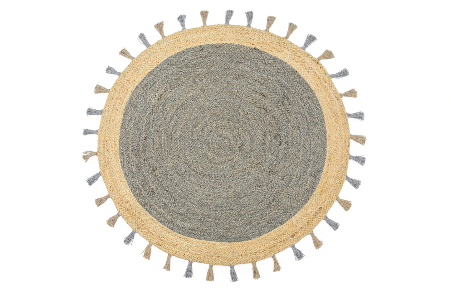 Ripaz Vogue Natural Jute Rug – Eco-Friendly Handmade Round Carpet