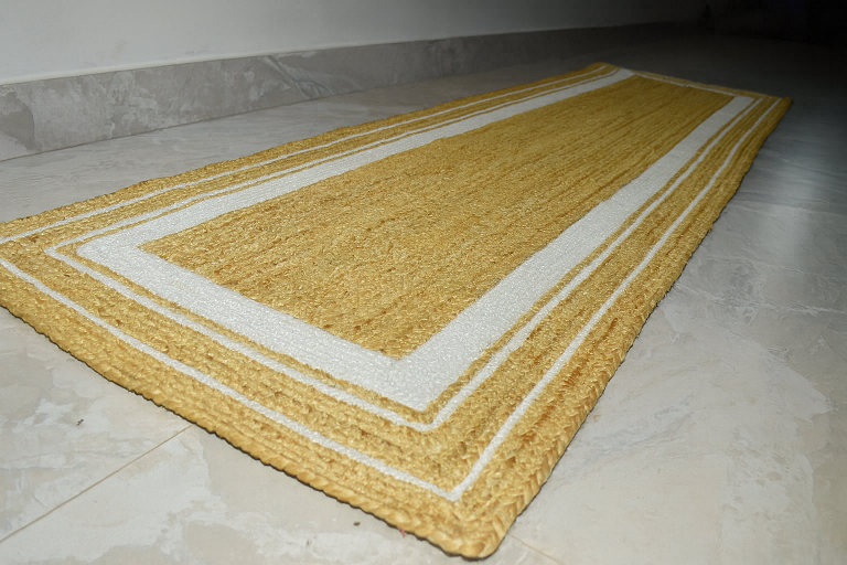 Ripaz Vogue Natural Jute Rug – Eco-Friendly Handmade Carpet Round, Rectangle