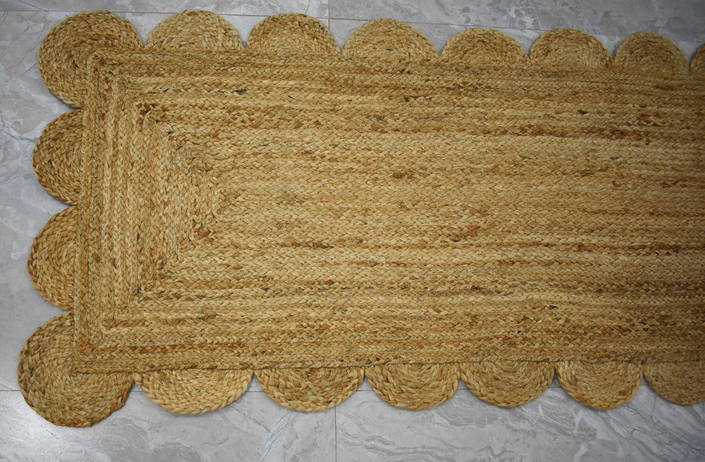 Ripaz Vogue - Rug Round in Jute Hand Braided Rustic Look Area Rug For Living Room