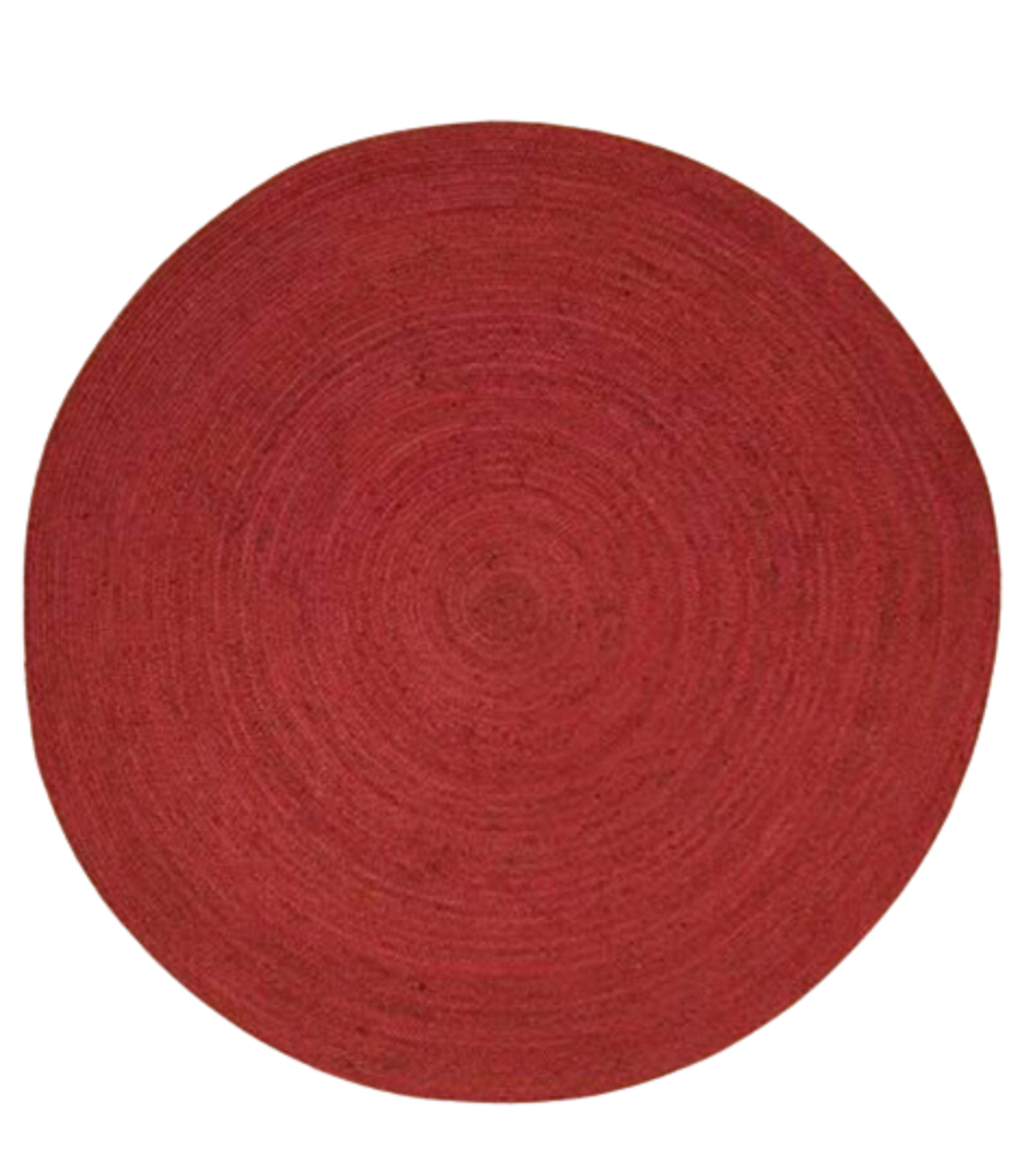 Ripaz Vogue - Runder Teppich aus Jute, Schwarz mit beigem Rand, handgefertigt