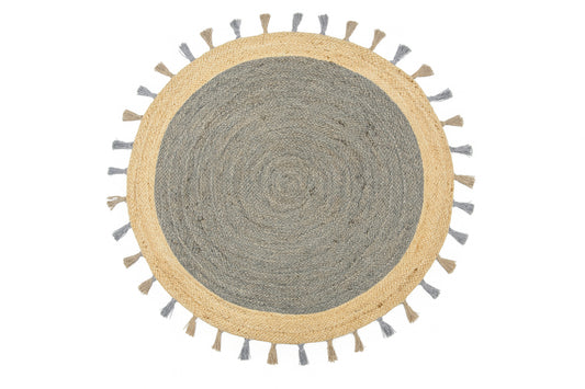 Ripaz Vogue Natural Jute Rug – Eco-Friendly Handmade Round Carpet