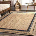 Natural Jute Rug Handmade Eco-Friendly Boho Floor Carpet