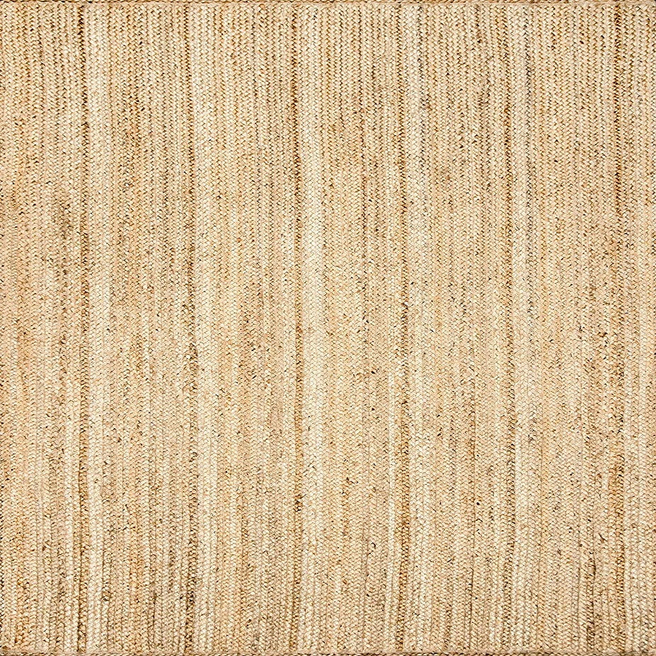Jute-Teppich, rechteckig, handgeflochten, Bauernhaus-Jute-Teppich für Wohnzimmer, Flur, Schlafzimmer 