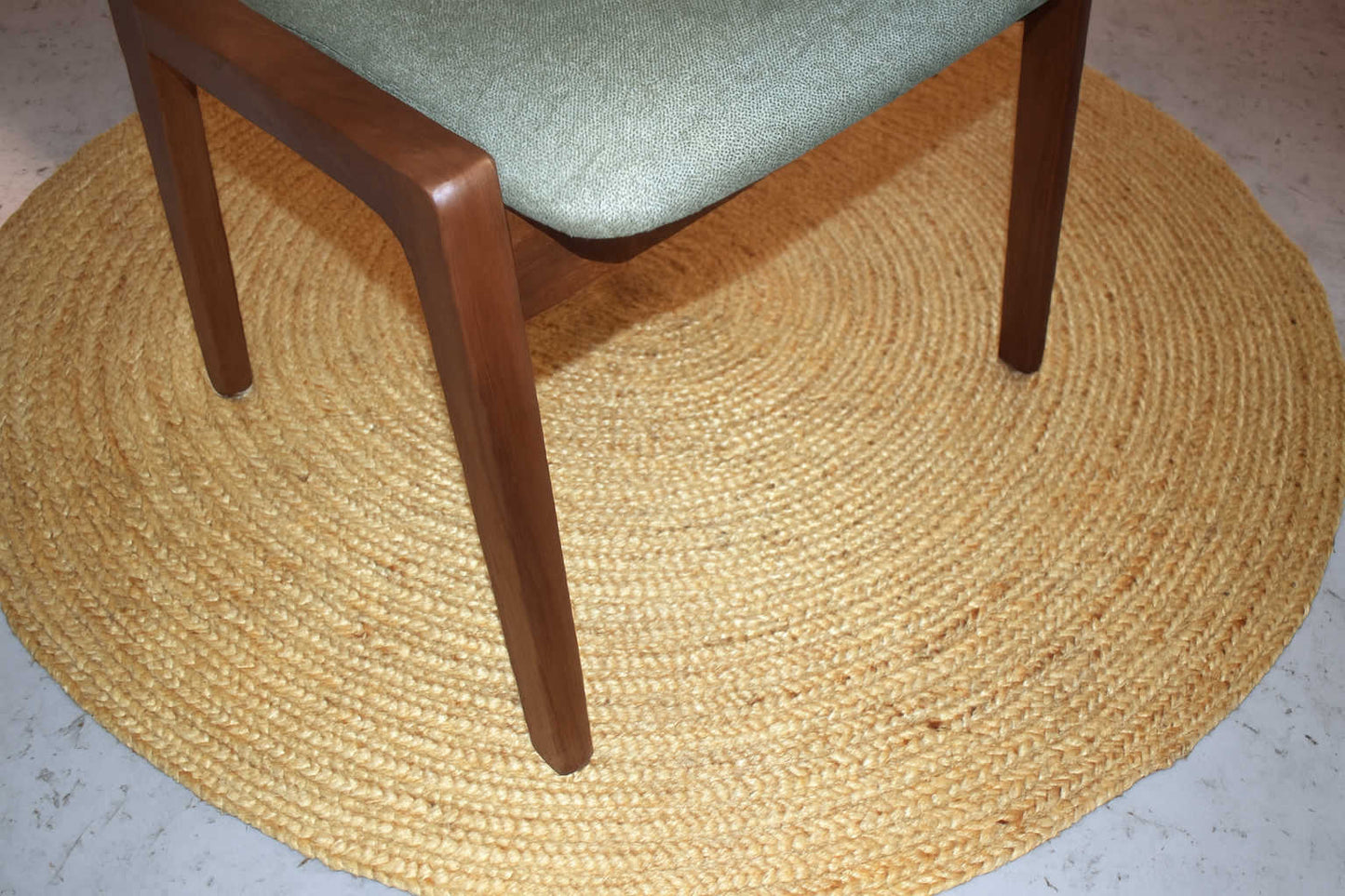 Natural Jute Rug – Eco-Friendly Handmade Round Carpet Farmhouse Jute Living Room Rug