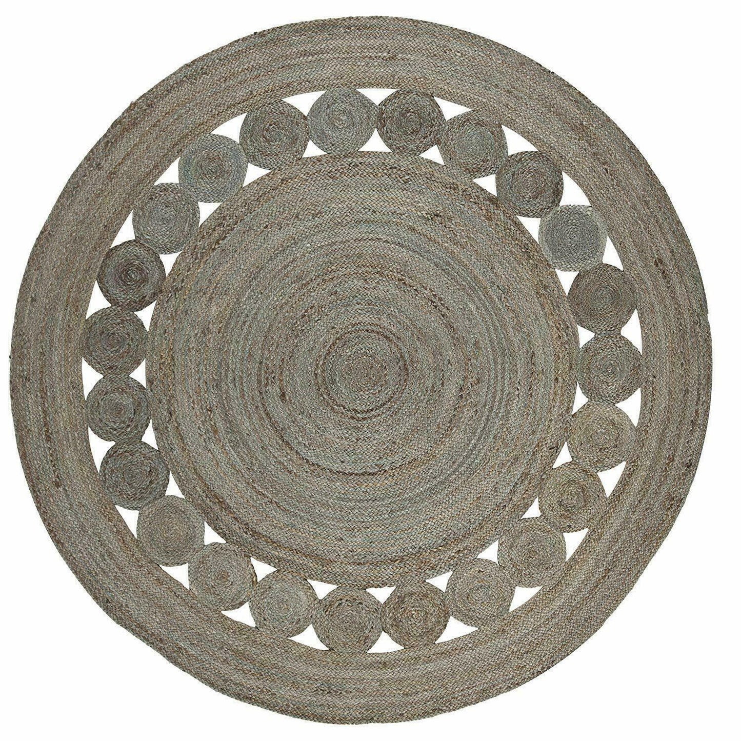 Jute Rug Natural Woven Bohemian Home Eco-Friendly Handmade Round Area Rug