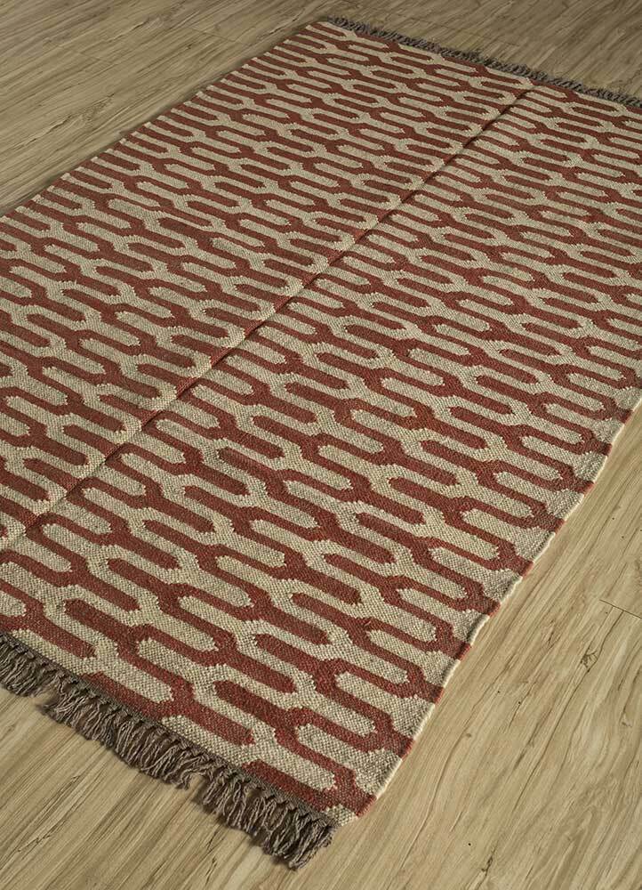 Wool Jute Rug Kilim Traditional Rustic Look Dhurrie Living Room Bedroom Carpet (KLM-41)