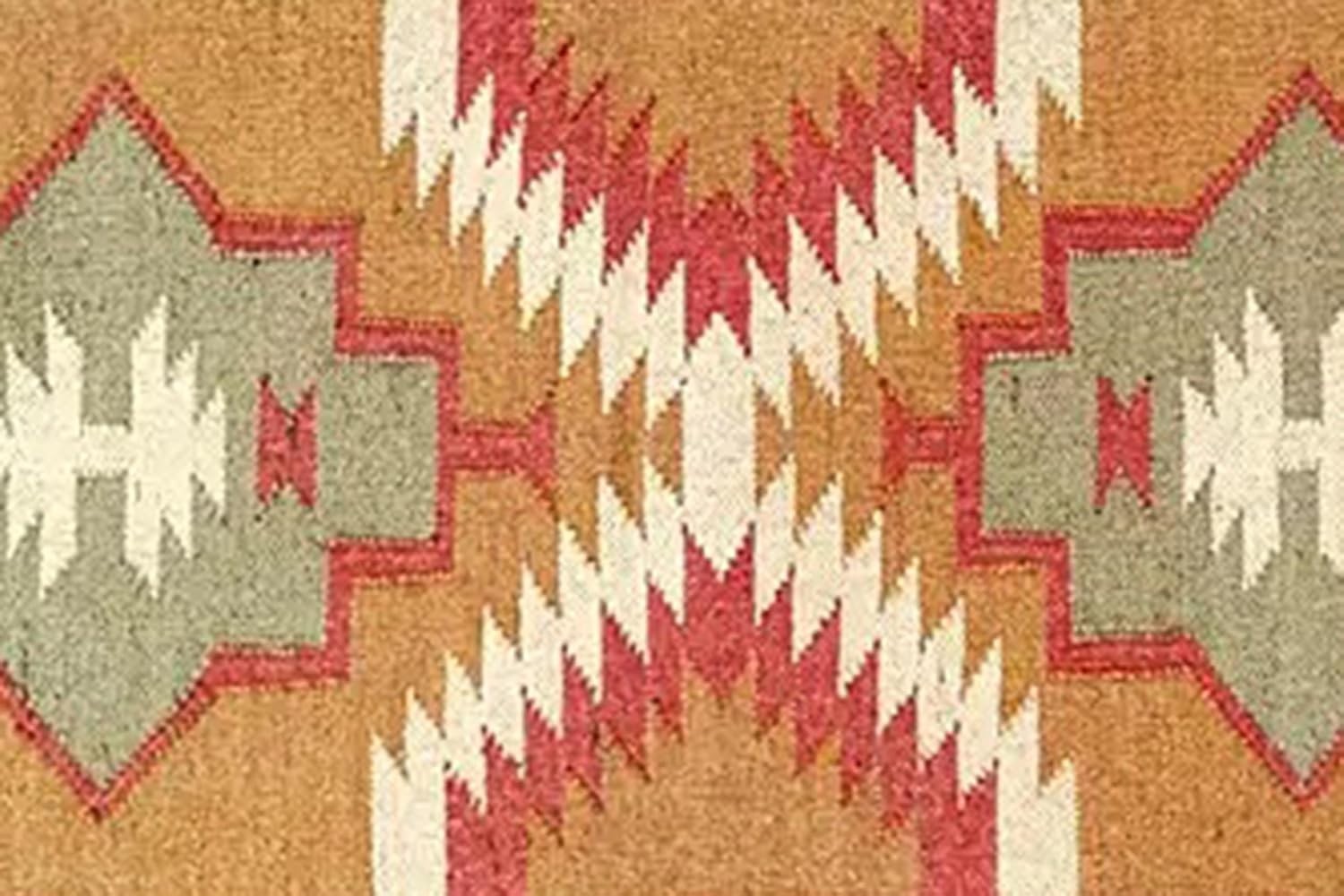 Wool Jute Rug Kilim Traditional Rustic Look Dhurrie Living Room Bedroom Carpet (KLM-11)