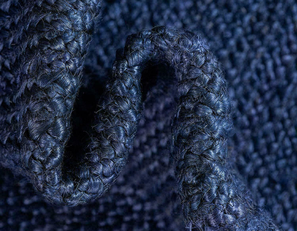 Natural Jute Rug Handwoven Modern Area Carpet Handmade Rustic Home Decor