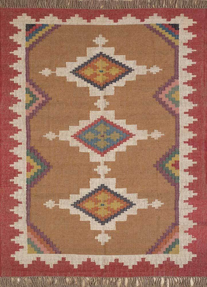 Ripaz Vogue Jute-Teppich, rechteckig, handgeflochten, modernes Design, für Wohnzimmer, Blau und Beige 