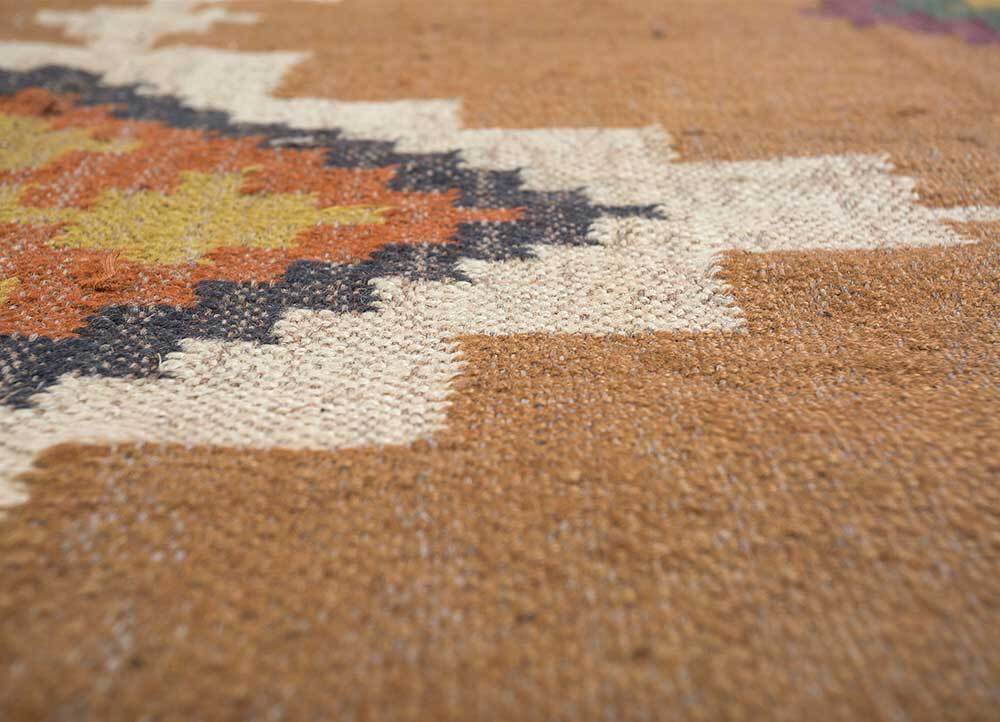 Ripaz Vogue Jute-Teppich, rechteckig, handgeflochten, modernes Design, für Wohnzimmer, Blau und Beige 