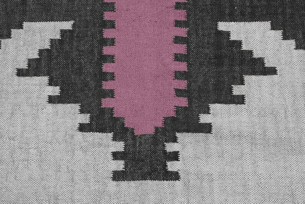 Wool Jute Rug Kilim Traditional Rustic Look Dhurrie Living Room Bedroom Carpet (KLM-22)
