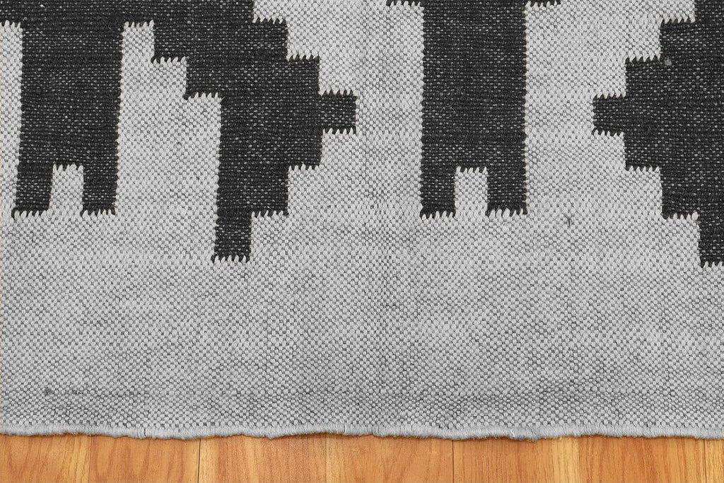 Wool Jute Rug Kilim Traditional Rustic Look Dhurrie Living Room Bedroom Carpet (KLM-22)