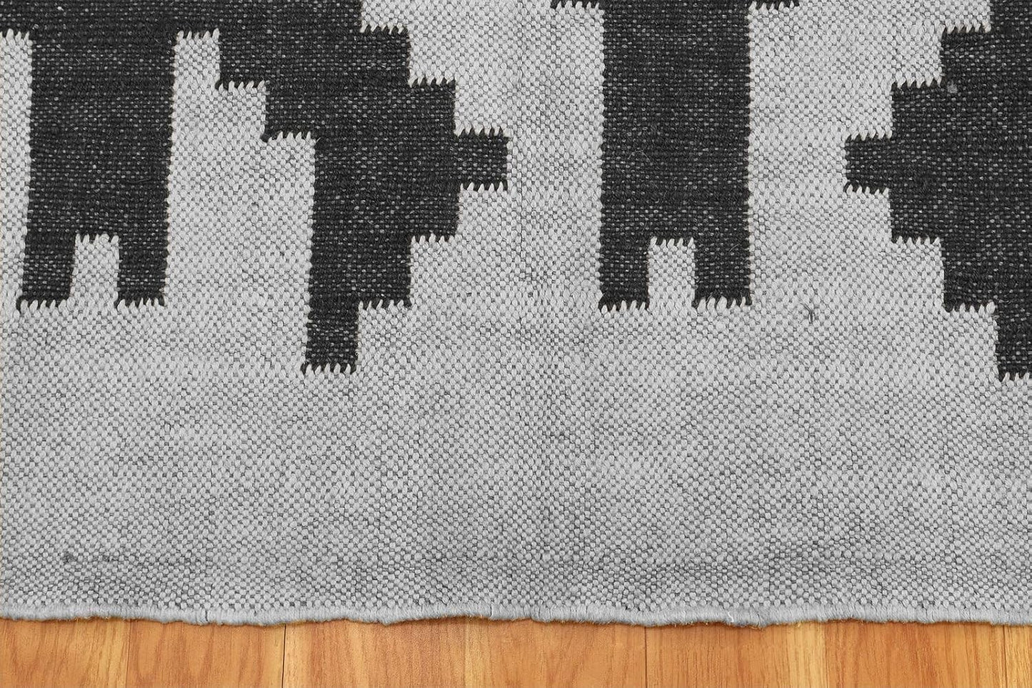 Ripaz Vogue Jute-Teppich, rechteckig, handgeflochten, modernes Design, für Wohnzimmer, Blau und Beige 