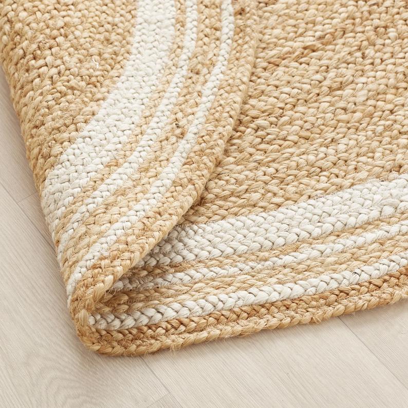 Ripaz Vogue - Rug Round in Jute Rustic Look Hand Braided Rug