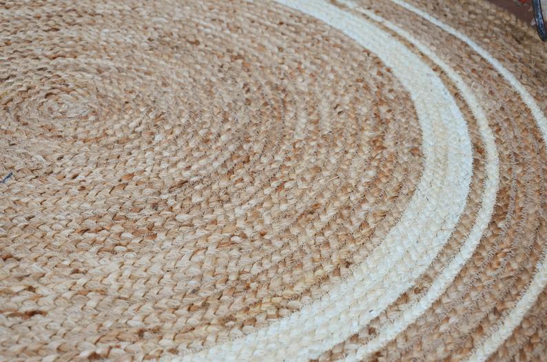 Ripaz Vogue - Rug Round in Jute Rustic Look Hand Braided Rug