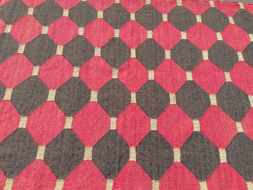 Wool Jute Rug Kilim Traditional Rustic Look Dhurrie Living Room Bedroom Carpet (KLM-23)