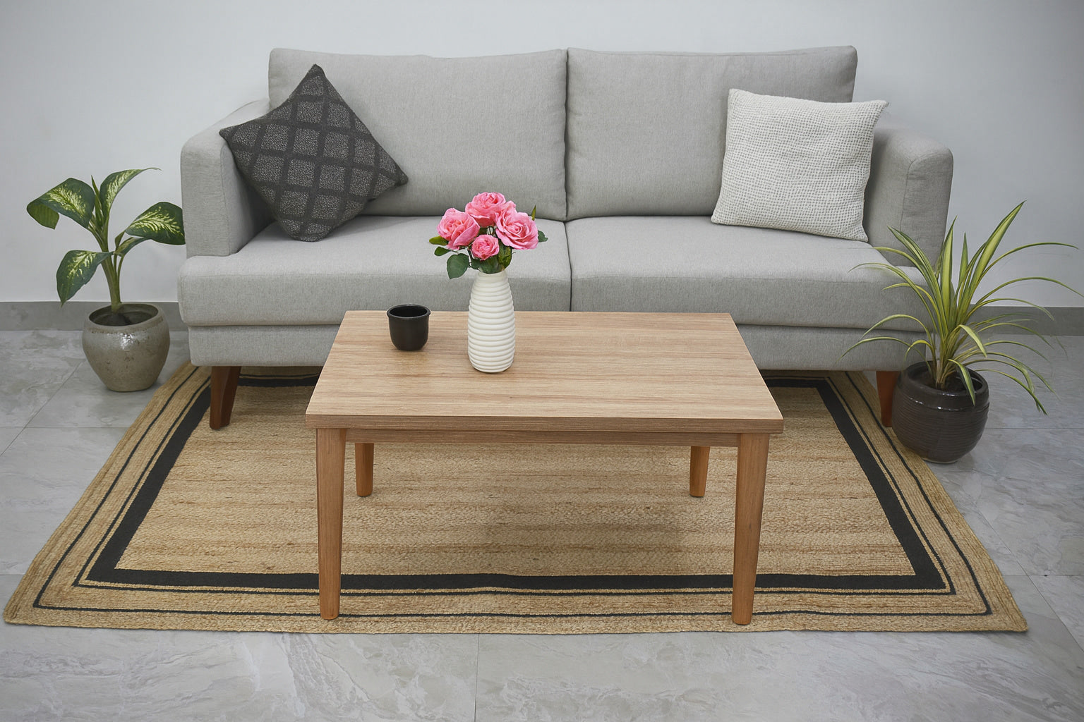 Ripaz Vogue Handwoven Jute Rug – Rustic Farmhouse & Boho Decor Rectangle Carpet