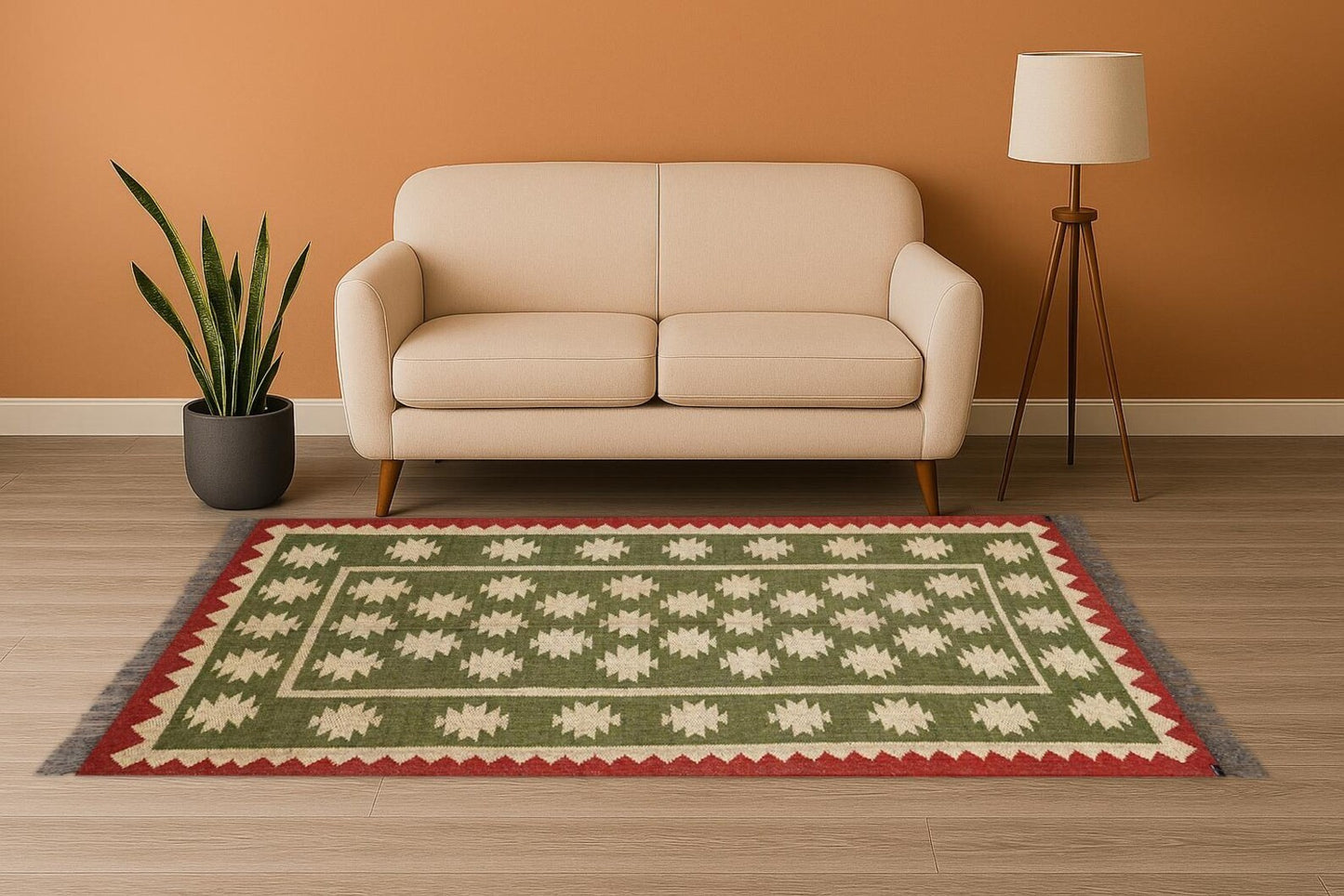 Ripaz Vogue Jute-Teppich, rechteckig, handgeflochten, modernes Design, für Wohnzimmer, Blau und Beige 