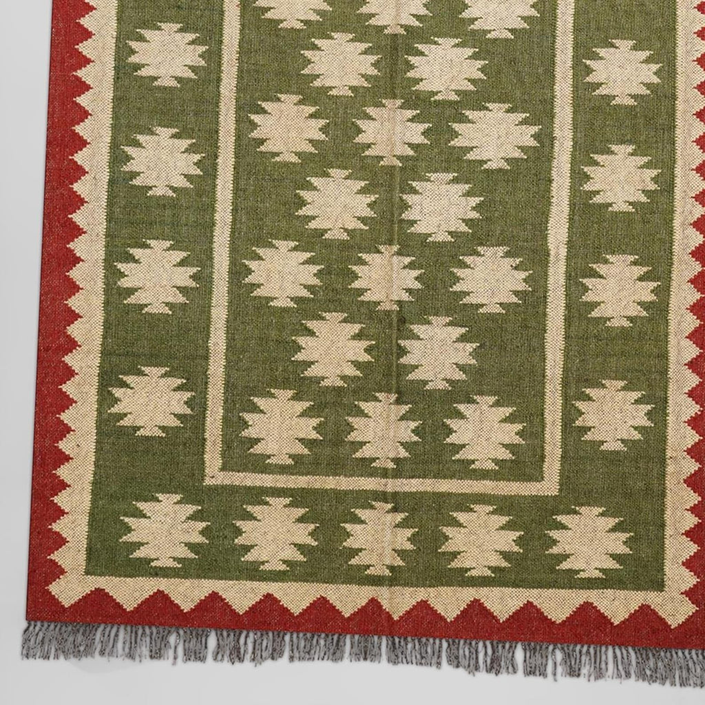 Tapis rectangulaire en jute naturel tressé à la main Ripaz pour décoration intérieure 