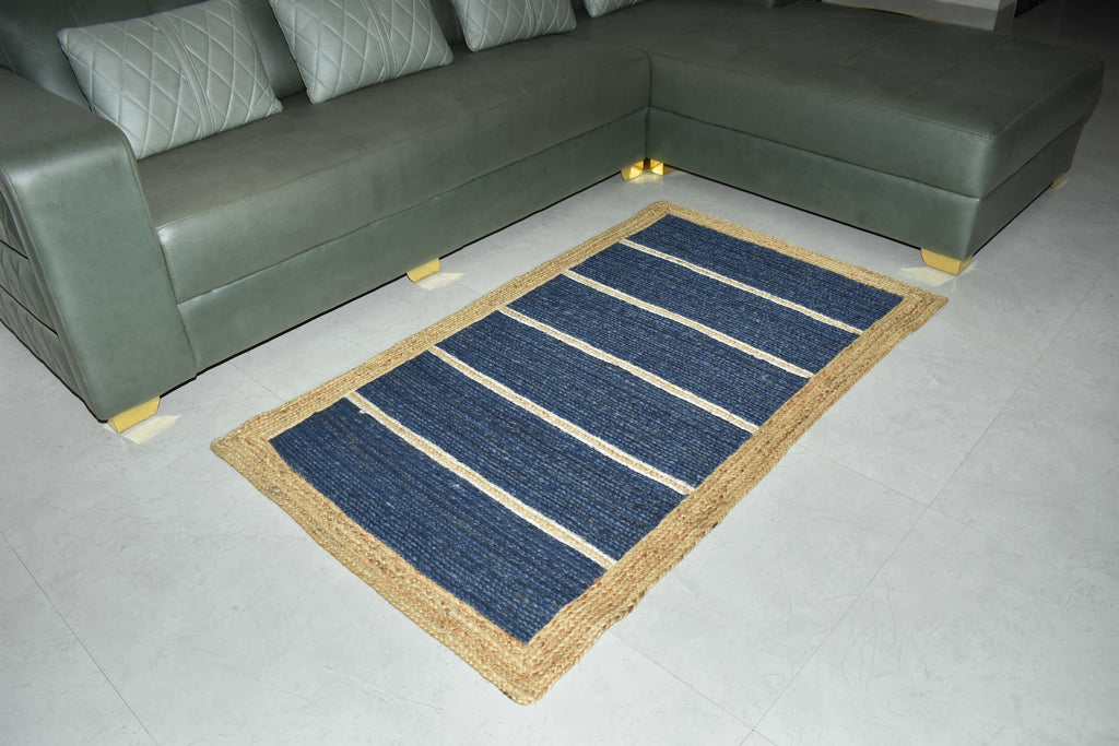 Ripaz Vogue Jute Rug Rectangle Hand Braided Modern Design Area Rug for Living Room