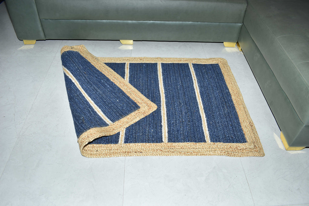 Ripaz Vogue Jute Rug Rectangle Hand Braided Modern Design Area Rug for Living Room
