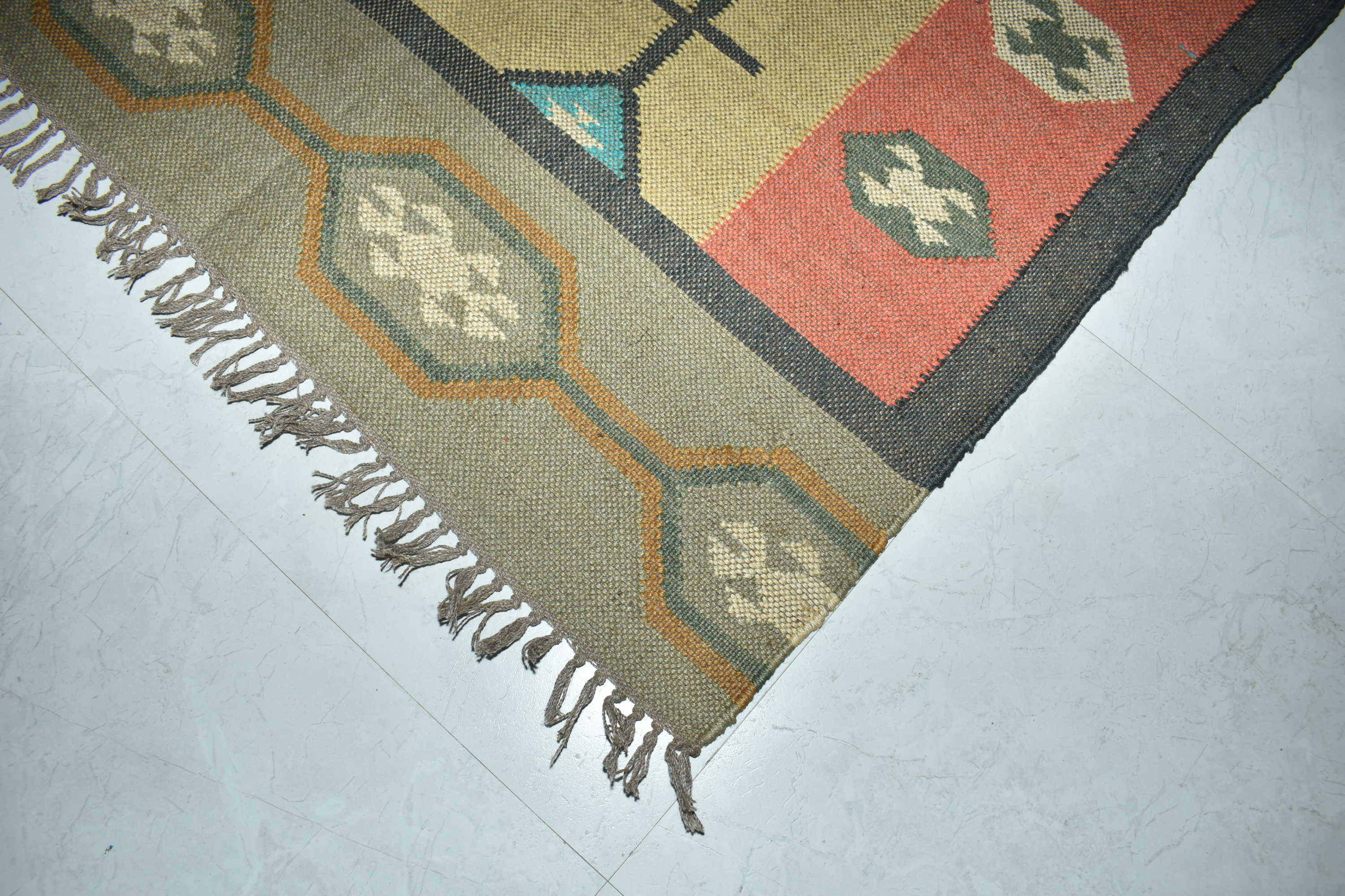 Carpet Wool & Jute Kilim Traditional Rustic Look Rug Living Room Bedroom Carpet