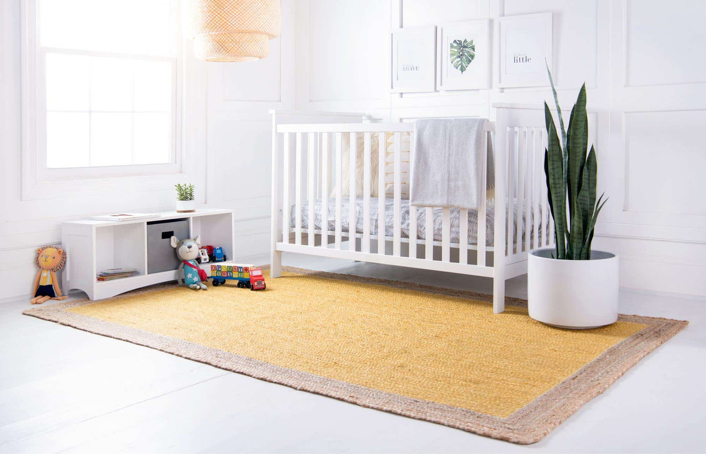 Natural Handwoven Jute Rug Rectangle Area Carpet Decor Eco-Friendly Boho Floor Carpet