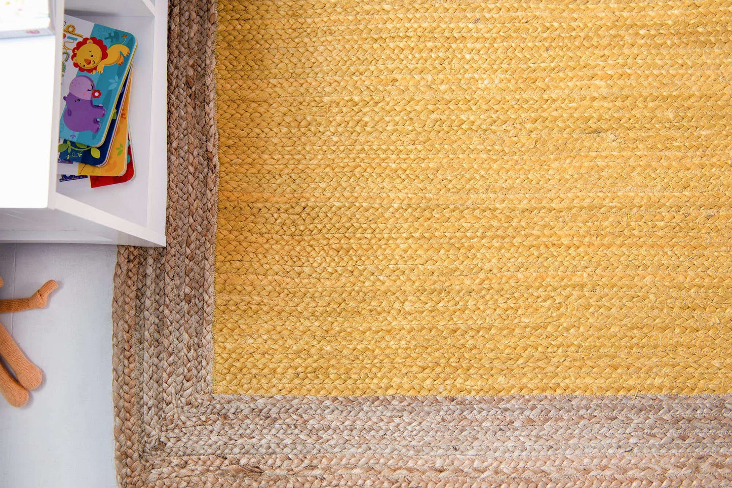 Natural Handwoven Jute Rug Rectangle Area Carpet Decor Eco-Friendly Boho Floor Carpet