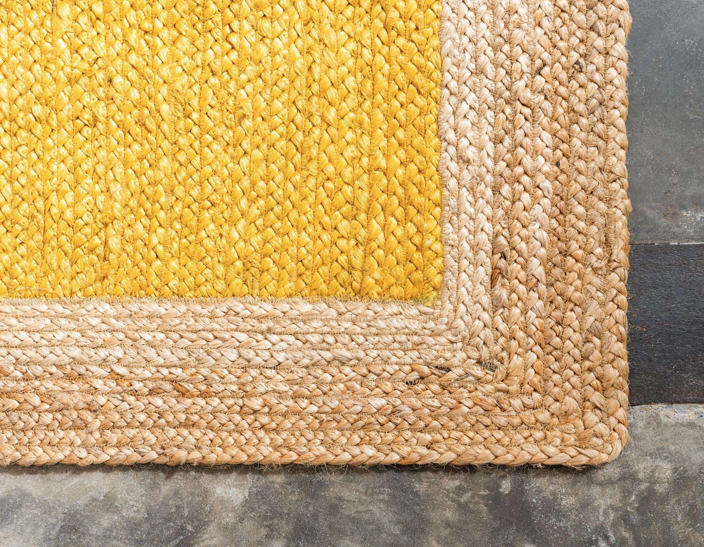 Natural Handwoven Jute Rug Rectangle Area Carpet Decor Eco-Friendly Boho Floor Carpet