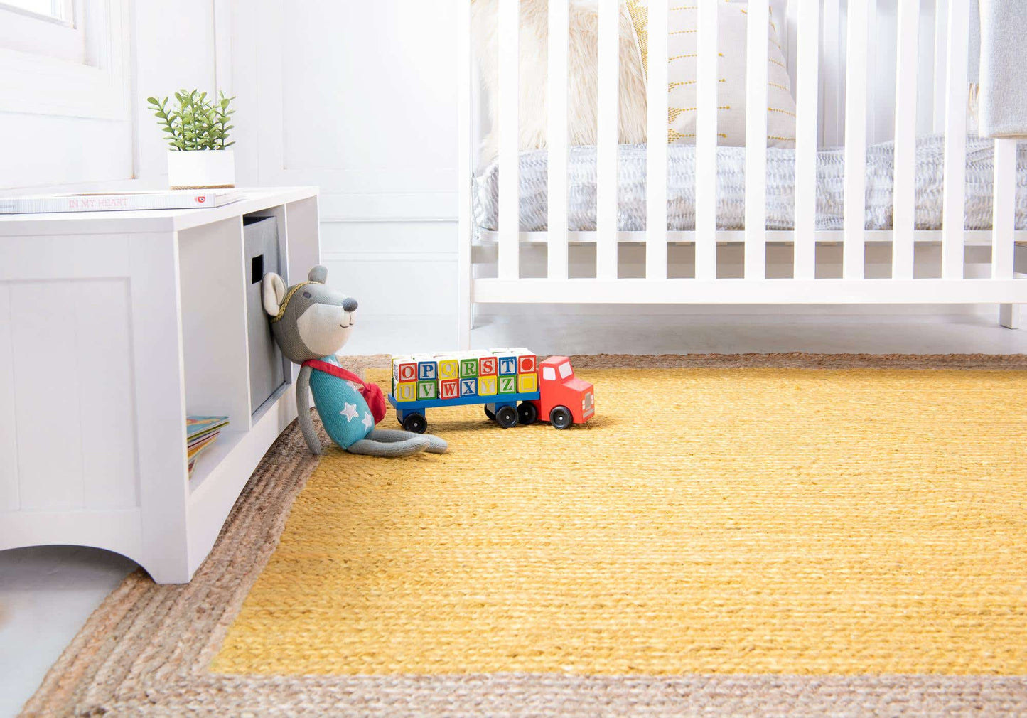 Natural Handwoven Jute Rug Rectangle Area Carpet Decor Eco-Friendly Boho Floor Carpet