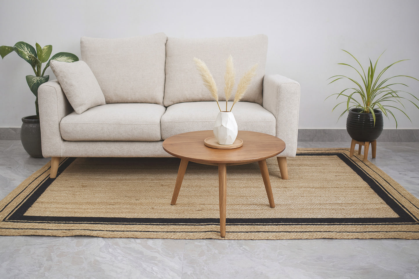 Natural Jute Rug Hand Braided Farmhouse Jute Area Rug Eco Friendly Carpet