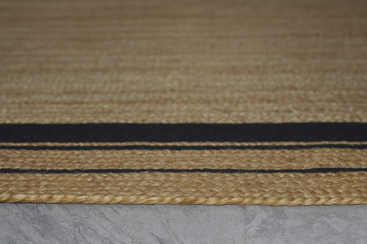Natural Jute Rug Hand Braided Farmhouse Jute Area Rug Eco Friendly Carpet