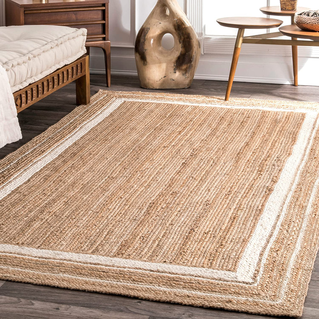 Natural Jute Braided Rug Handmade Sustainable Floor Mat