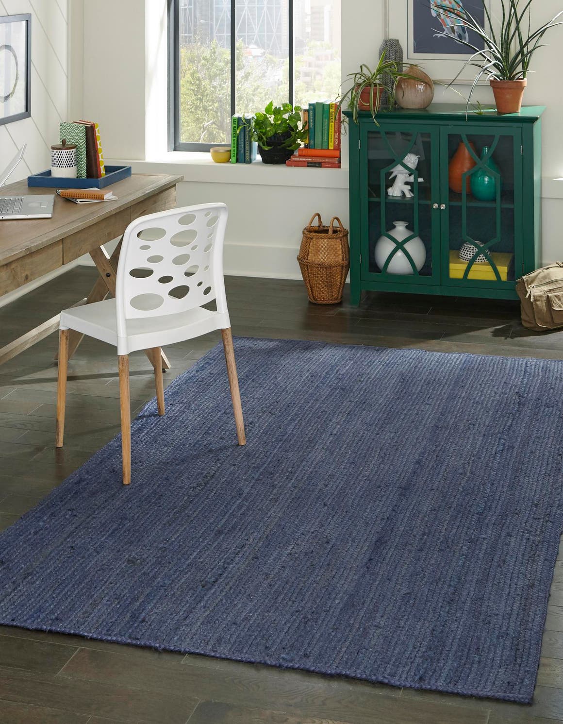 Jute Rug Rectangle Eco-Friendly Floor Carpet Natural Jute Area Rug Boho Handwoven Home Decor