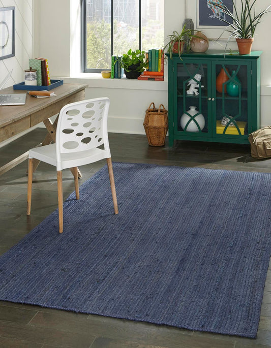 Jute Rug Rectangle Eco-Friendly Floor Carpet Natural Jute Area Rug Boho Handwoven Home Decor