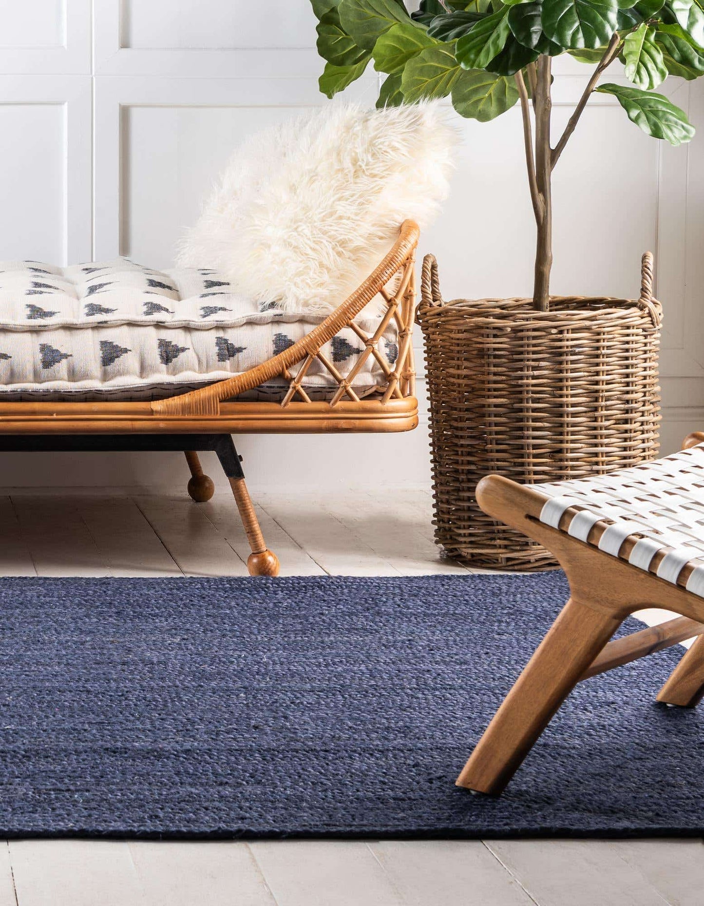 Jute Rug Rectangle Eco-Friendly Floor Carpet Natural Jute Area Rug Boho Handwoven Home Decor