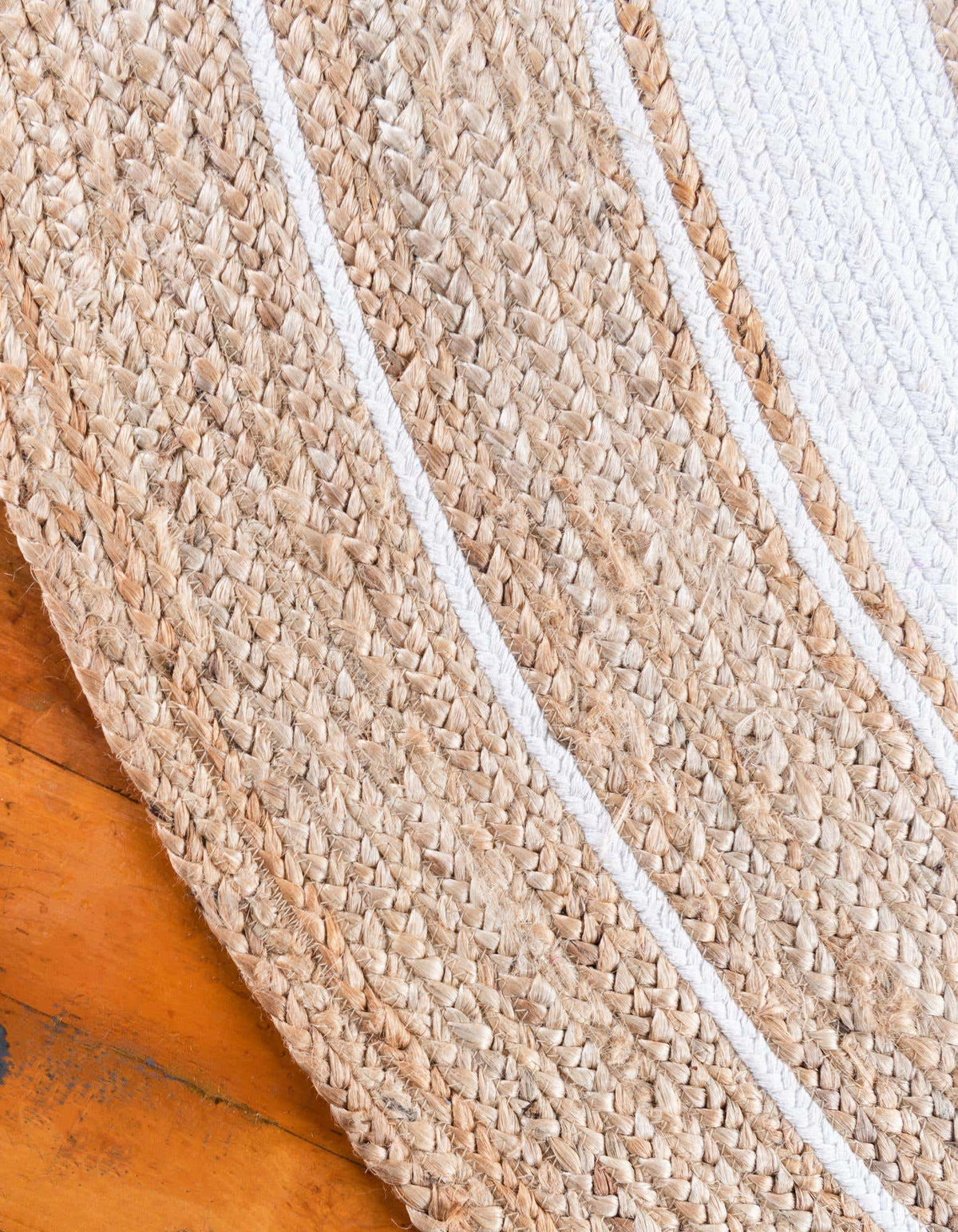 Ripaz Vogue - Natural Round Jute Carpet Handmade Area Rug Farmhouse Rustic Home Floor Decor