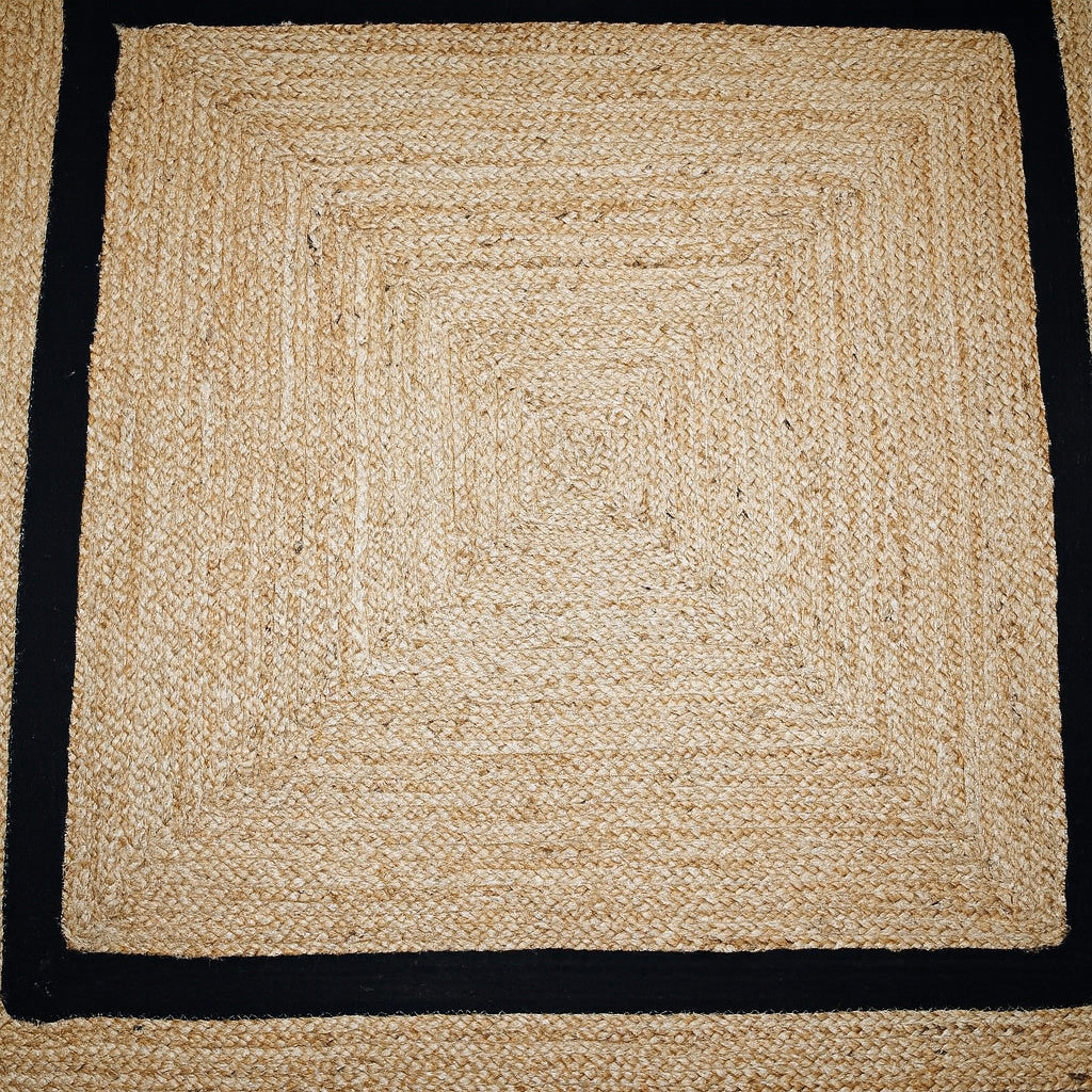 Natural Jute Rug Rectangle Hand Braided Farmhouse Jute Area Rug Eco Friendly Carpet