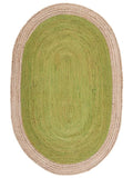 Oval Natural Jute Rug Natural Jute Rug Handmade Eco-Friendly Boho Floor Carpet