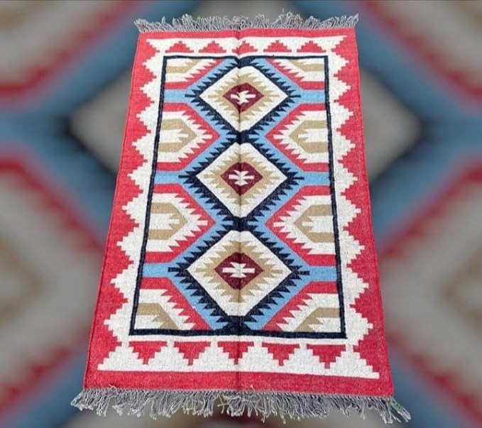 Tapis rectangulaire en jute naturel tressé à la main Ripaz pour décoration intérieure 