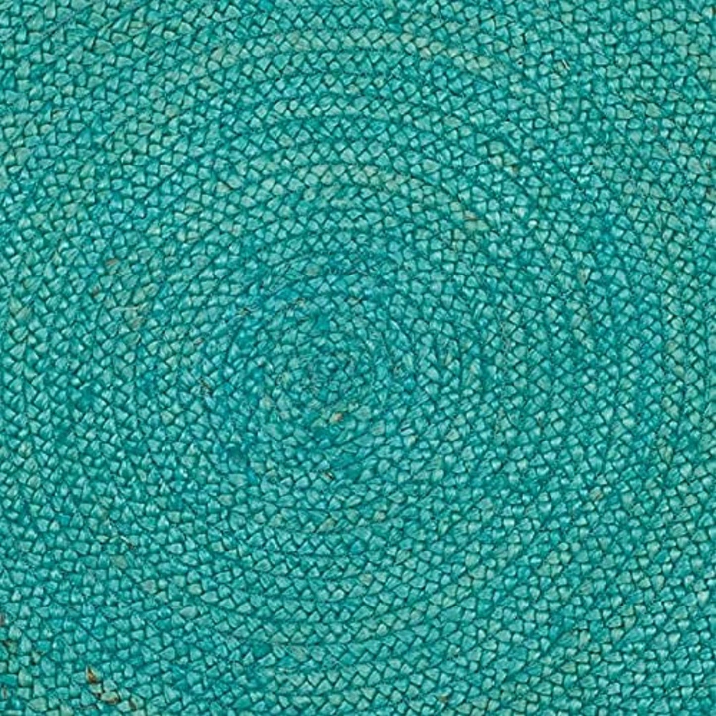 Ripaz Vogue - Runder Teppich aus Jute, handgeflochten, rustikaler Look, gelb mit natürlichem Rand 