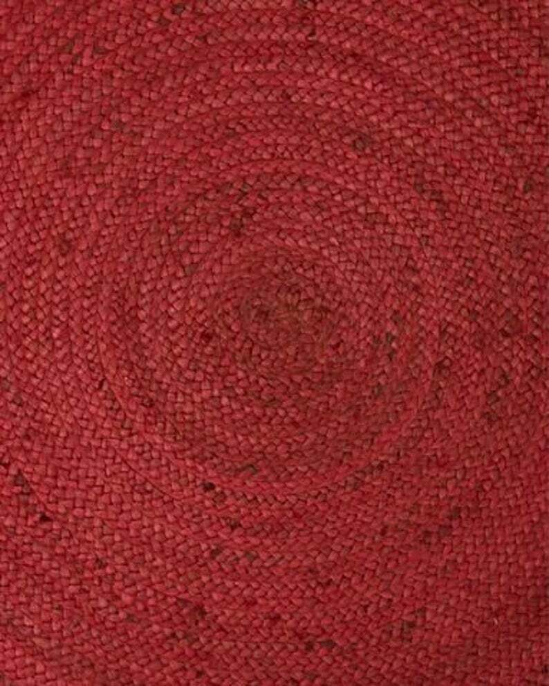 Ripaz Vogue - Runder Teppich aus Jute, Schwarz mit beigem Rand, handgefertigt 