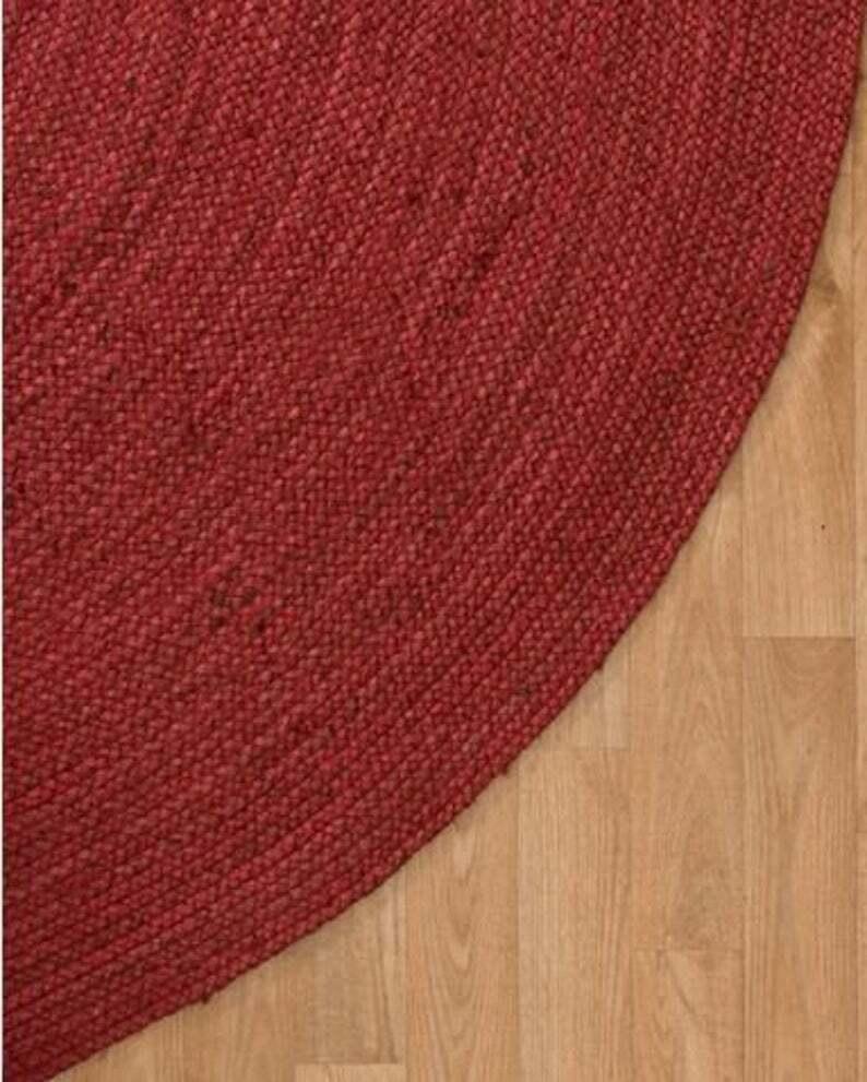 Ripaz Vogue - Runder Teppich aus Jute, Schwarz mit beigem Rand, handgefertigt 