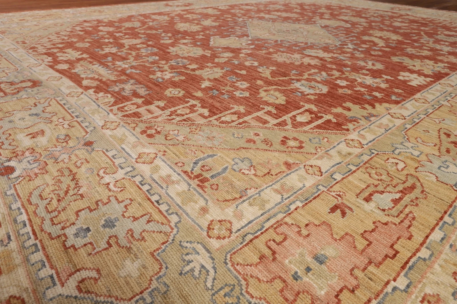 Wool Jute Rug Kilim Traditional Rustic Look Dhurrie Living Room Bedroom Carpet (KLM-60)