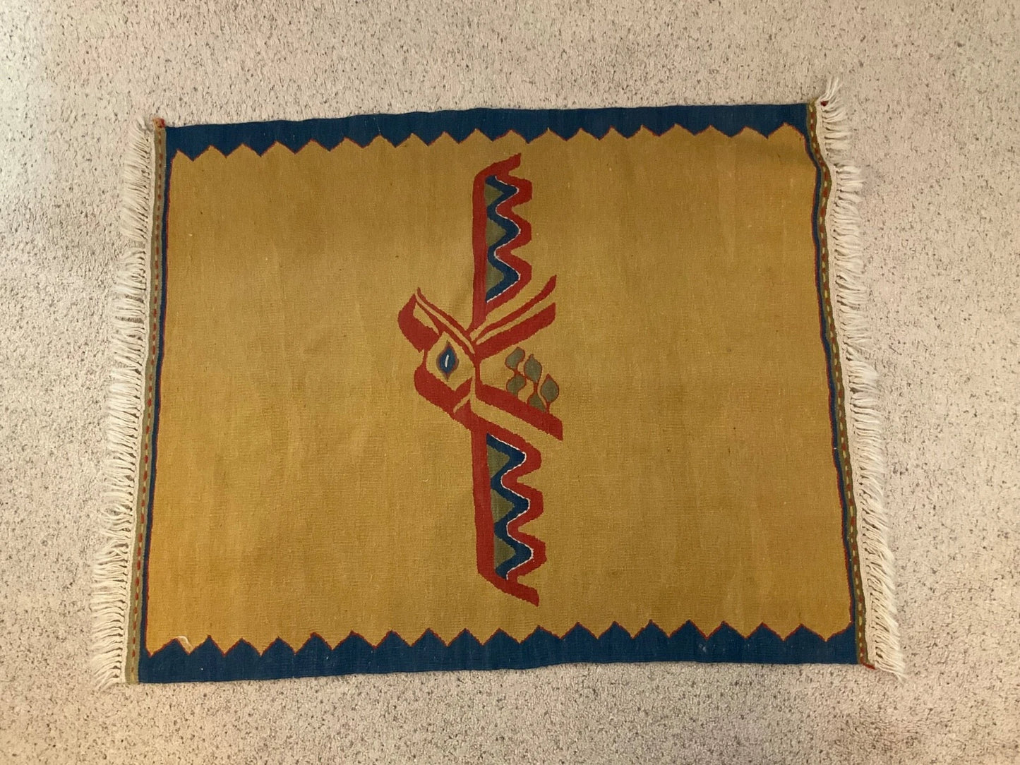 Ripaz Vogue Jute-Teppich, rechteckig, handgeflochten, modernes Design, für Wohnzimmer, Blau und Beige 