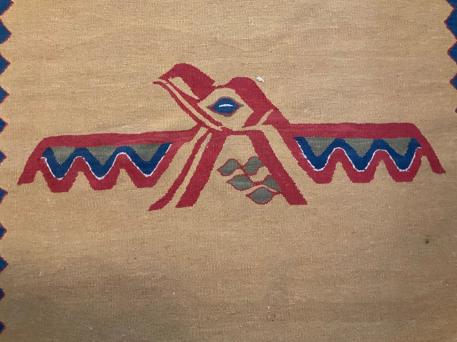 Wool Jute Rug Kilim Traditional Rustic Look Dhurrie Living Room Bedroom Carpet (KLM-61)