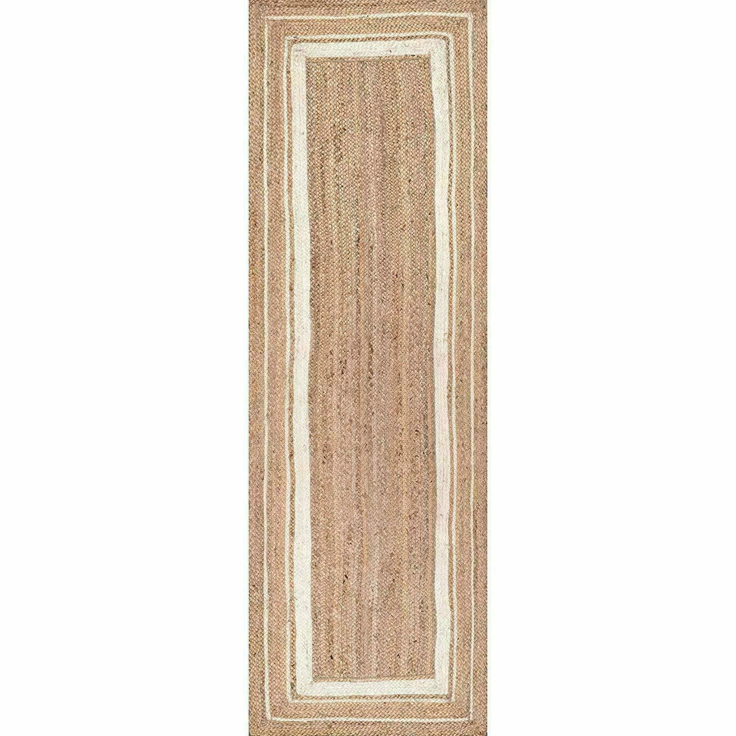 Jute-Teppich, rechteckig, handgeflochten, Bauernhaus-Jute-Teppich für Wohnzimmer, Flur, Schlafzimmer 