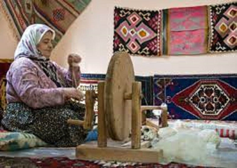 Ripaz Vogue Jute-Teppich, rechteckig, handgeflochten, modernes Design, für Wohnzimmer, Blau und Beige 